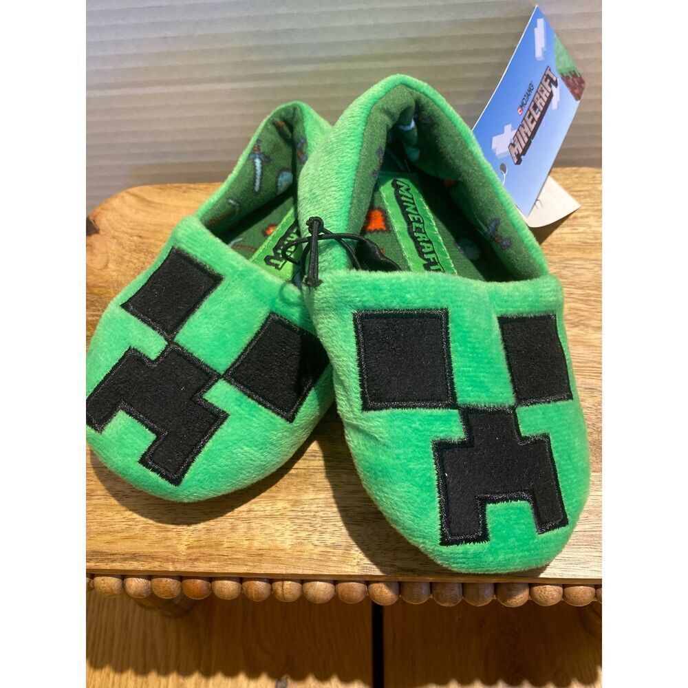 Minecraft CREEPER Slippers for little kid